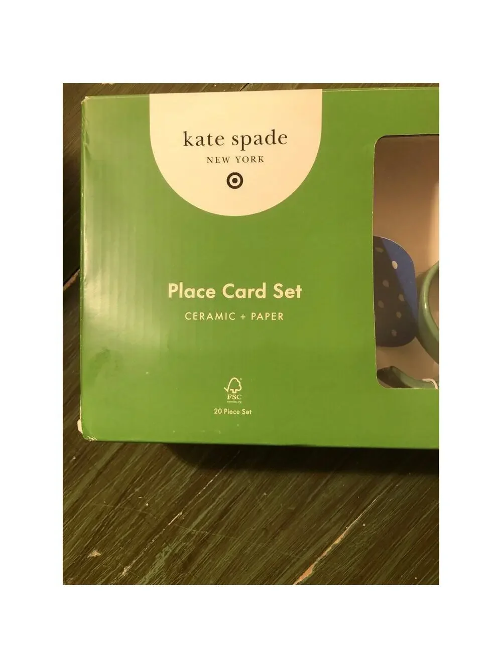 Kate Spade x Target NIB Ceramic Place Card Set